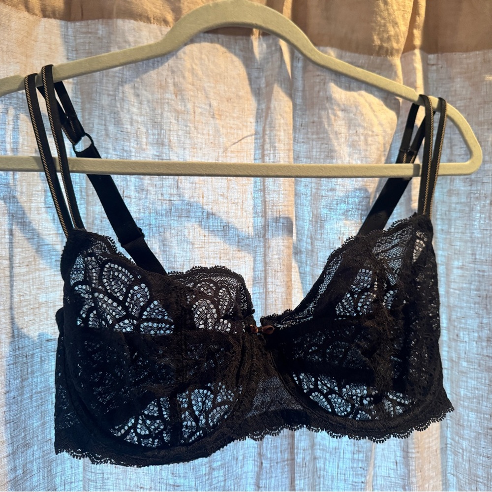 Black Lace Chantelle Balconette Bra 34DD